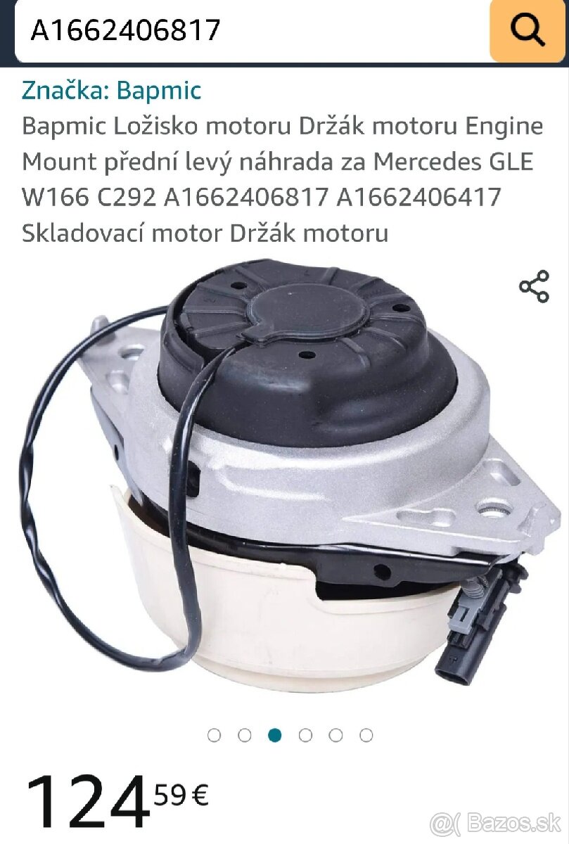 Držiak motora ľavý - mercedes ML w166