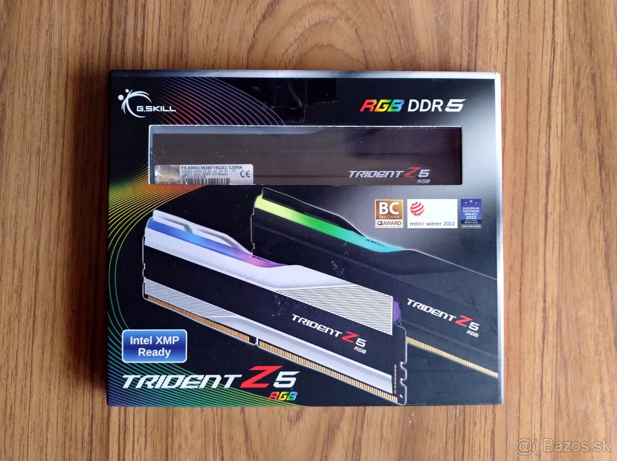 32GB 16xGBx2 DDR5-6000 G.SKILL TRIDEND Z5 RGB CL36 RAM pamäť