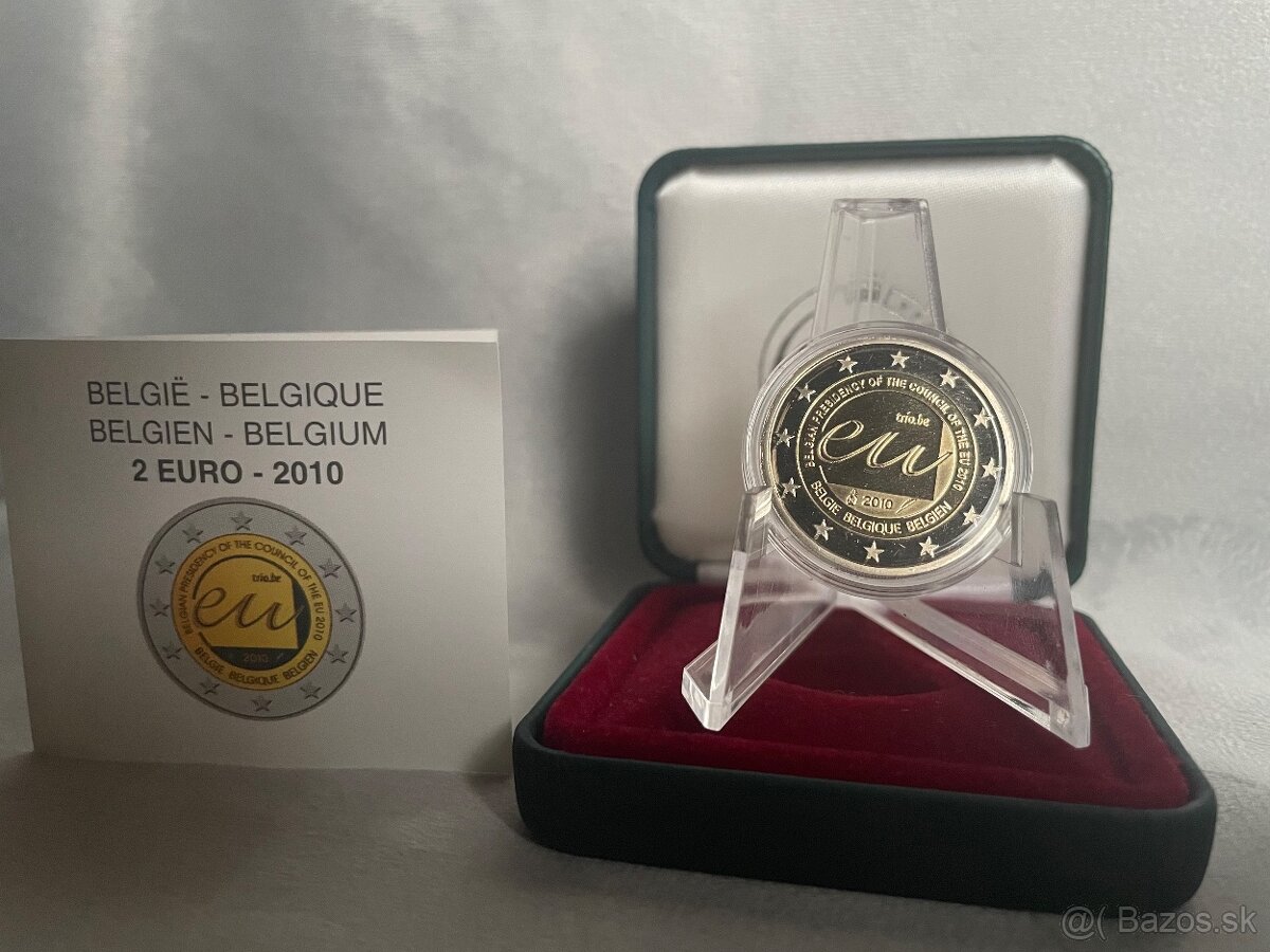 Pamätna 2€ minca Beglicko Predsednictvo EÚ PROOF