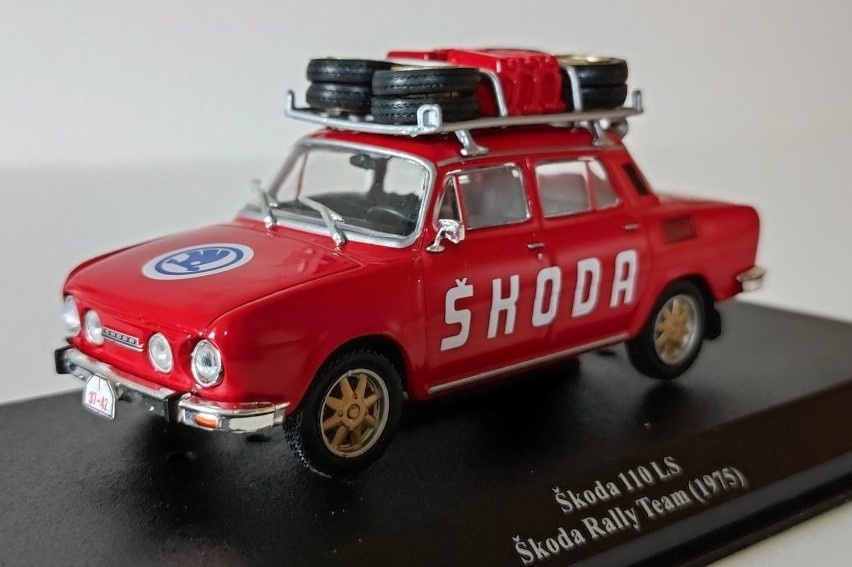 1:43 Model Škoda 110 LS sprievodné vozdilo Rally, 1975