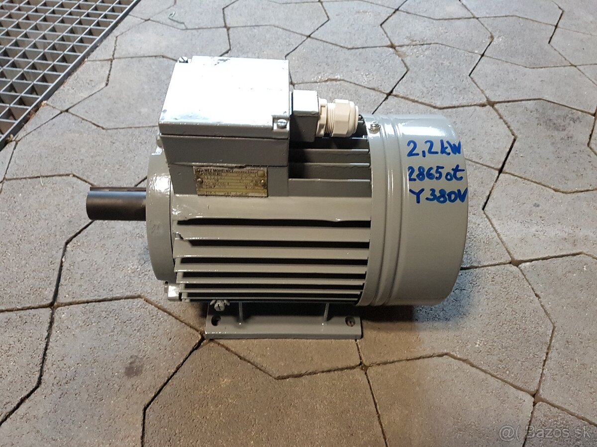 El.motor 2,2kW 2860ot hriadeľ 24mm predám