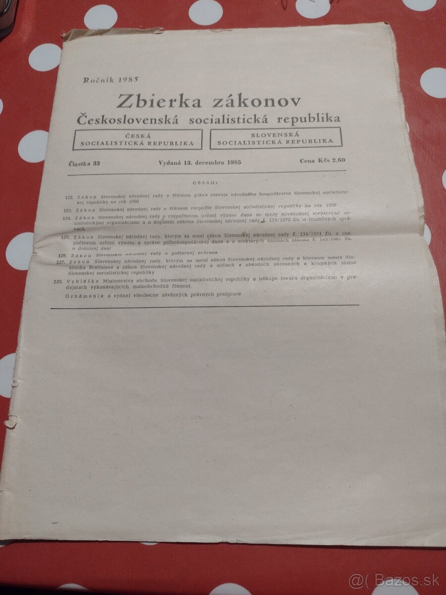 Zbierka zákonov Československá socialistická republika