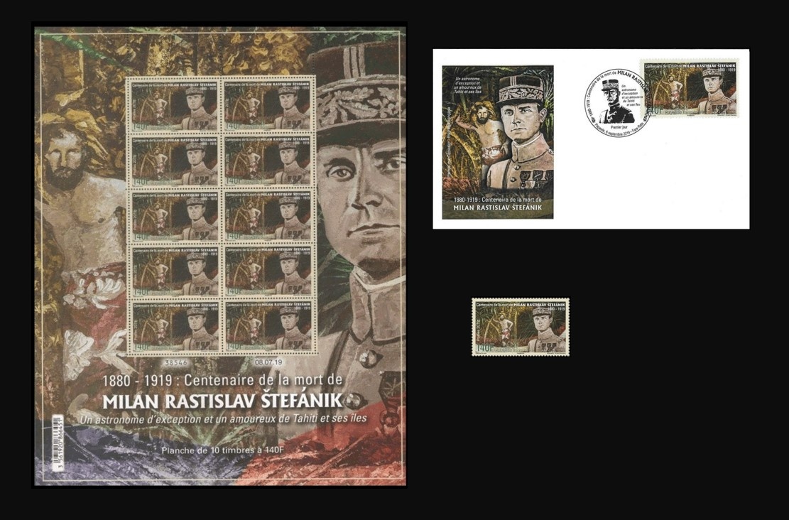 2019 set Stefanik Tahiti Polynezia 100 rokov tragickej smrti