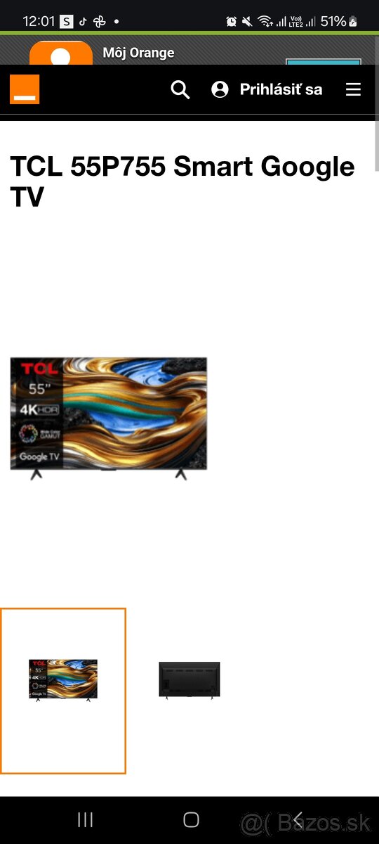 4K 140cm TV Google