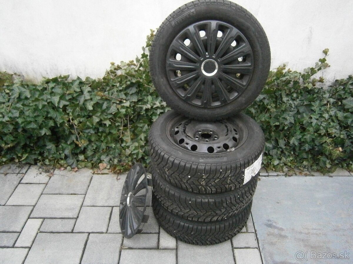 Predám 4x zimné pneu + disky 5x100 Pirelli 185/60 R15 88TXL