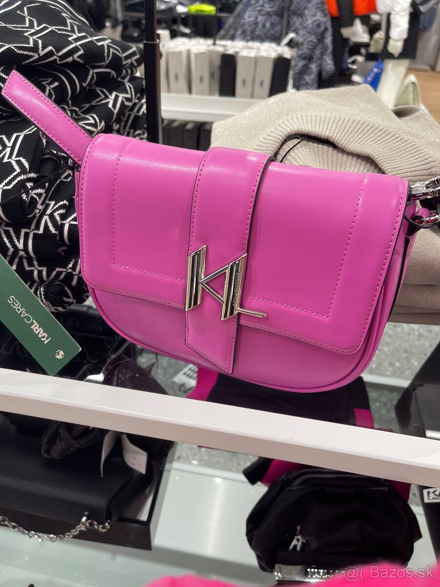 Karl Lagerfeld kabelka kožená k/saddle medium shoulder bag