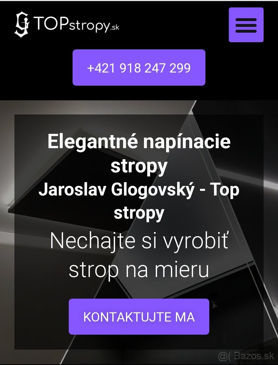 Napínane stropy  TOPstropy.sk