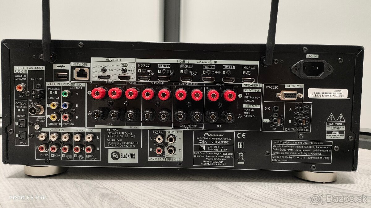 PIONEER VSX -LX302 7.1 AV RECEIVER