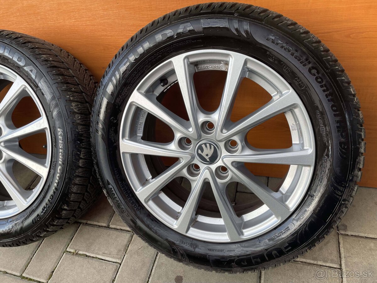 skoda Alu Disky 5x112 6j xr16 ET50 205 55 16 zimné