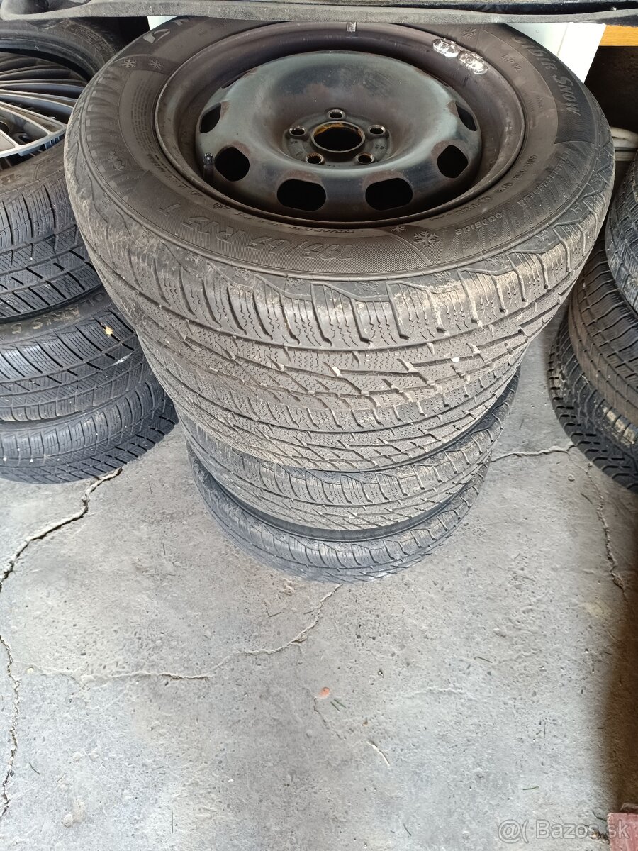 Komplet kolesá 5x100 R15 a zimné pneumatiky 195/65R15