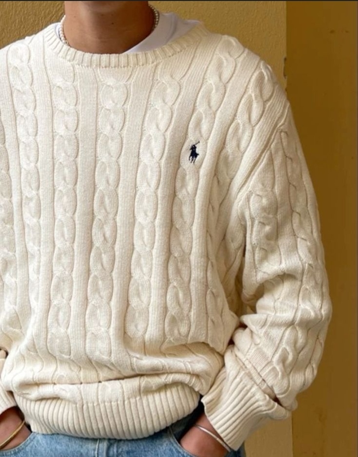 Ralph Lauren sveter Cable-Knit Cotton Jumper, veľkosť XL