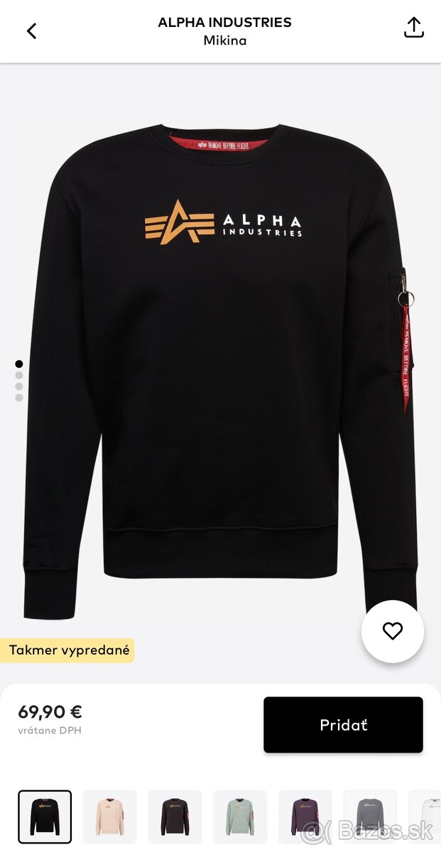 Pánska mikina - Alpha Industries - M