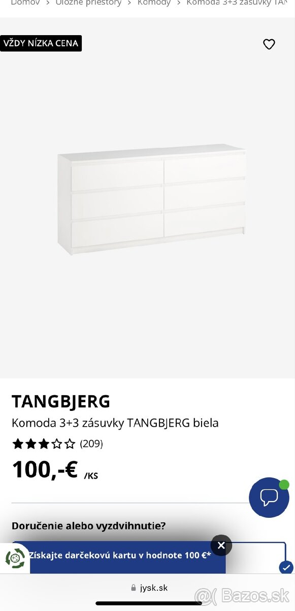 Komoda IKEA tangbjerg  nová 2ks