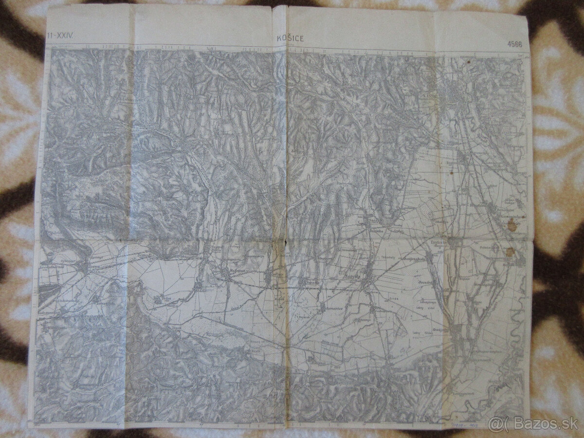 Mapa Košice, Turňa nad Bodvou, Moldava, Veľká Ida 1910-20