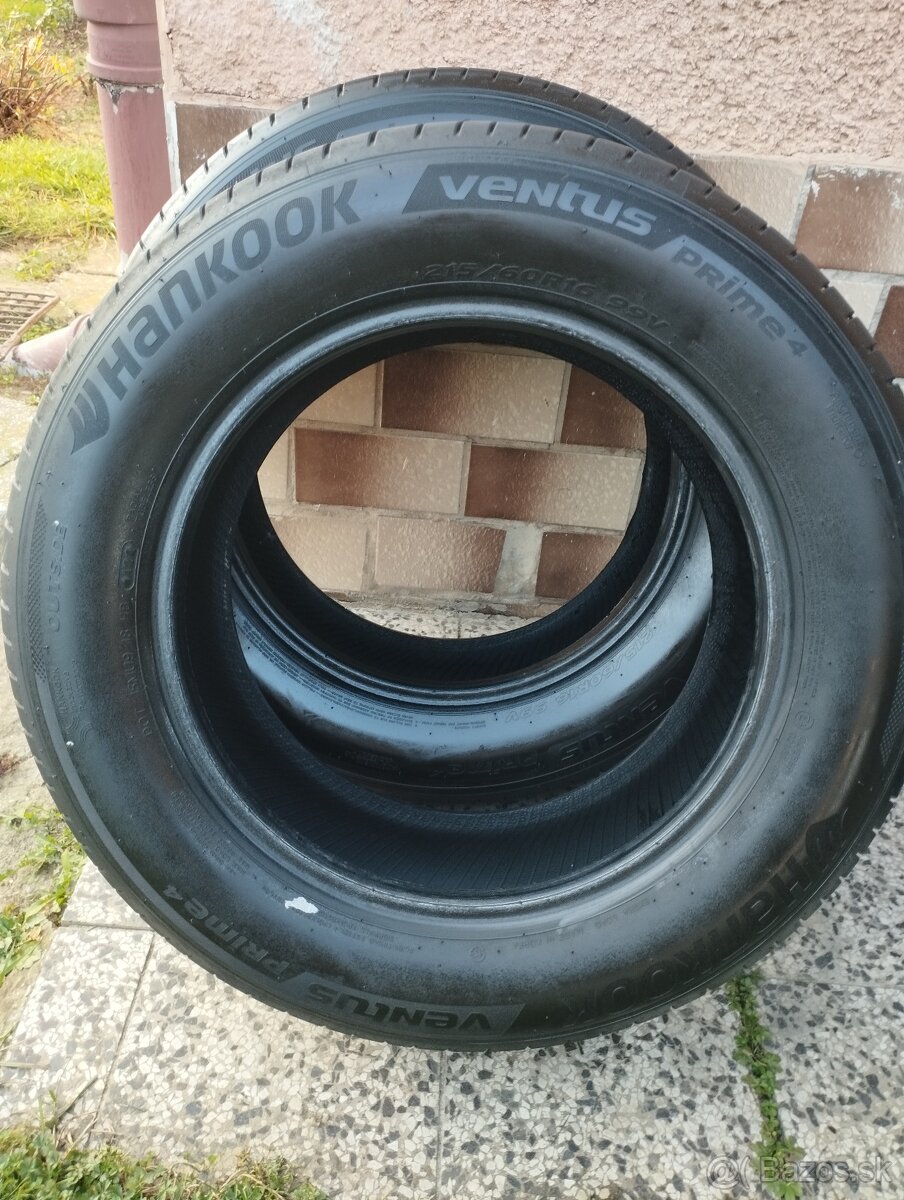 215/60 r16. Letné pneumatiky Hankook ventus prime4 rok 2022