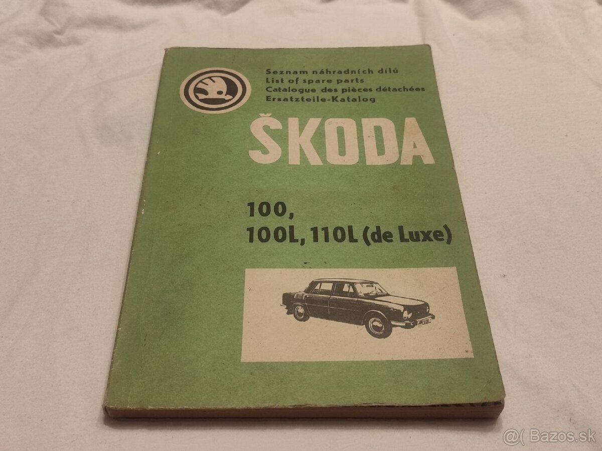 Škoda 100 100L 110L katalog - seznam náhradních dílů Š100