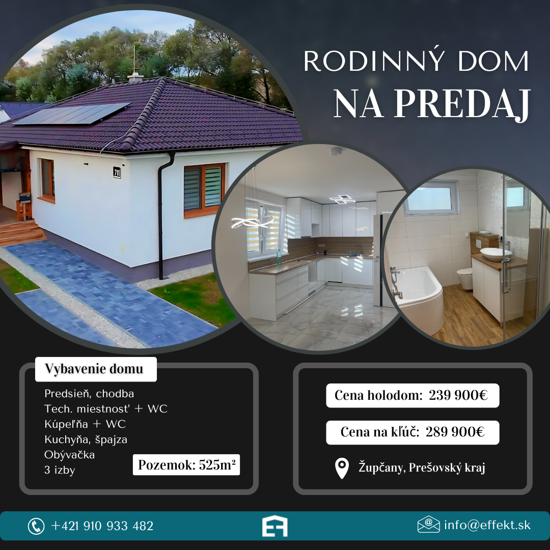 Novostavby rodinného domu - Župčany