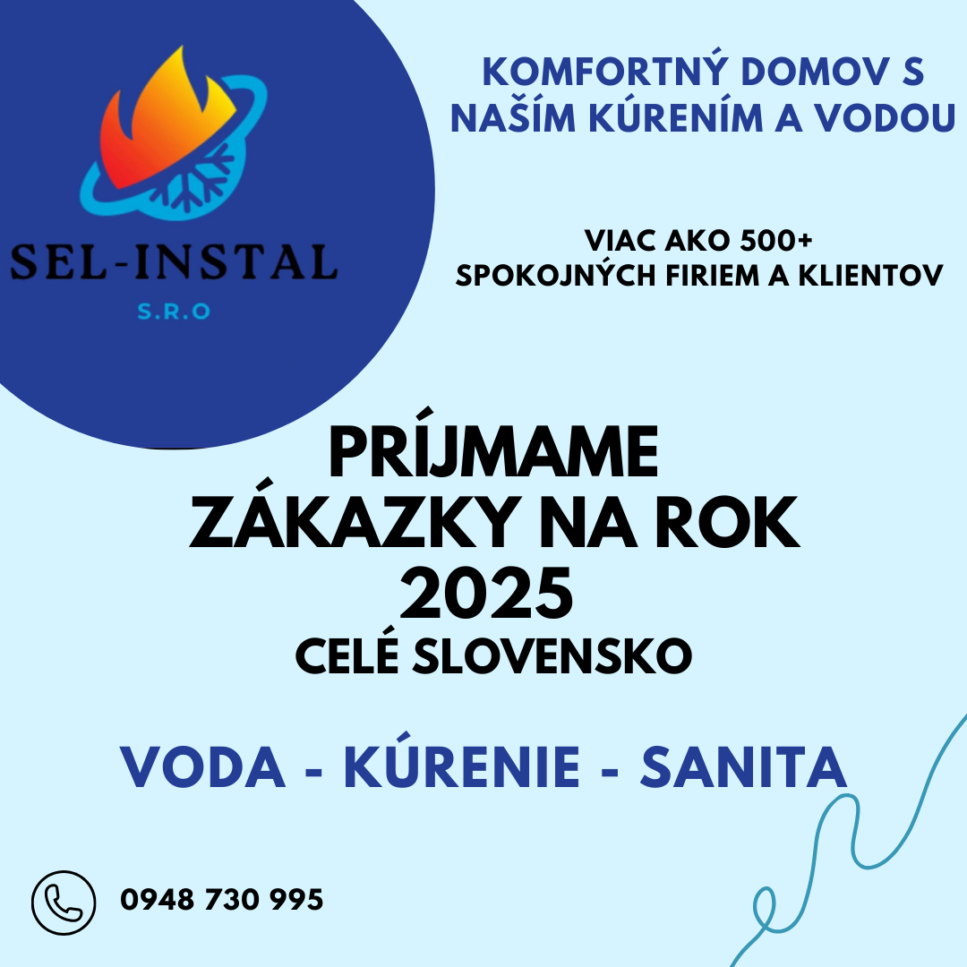 VODA-KÚRENIE Zákazky 2025