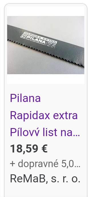 Pilana list pílový na kov