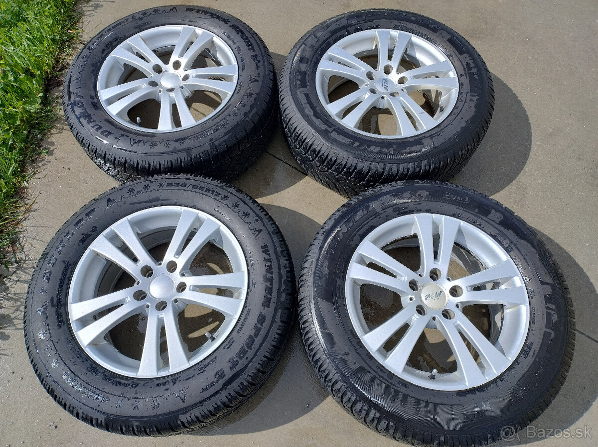 ALU Disky R17 + Zimné pneu Dunlop