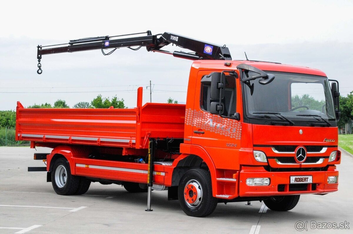 MERCEDES ATEGO 12T TROJSTRANNÝ SKLÁPAČ + HYDR. RUKA / EU5