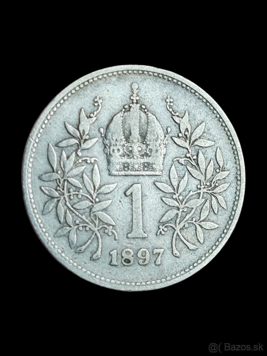 1 Corona 1897 bz - vzácnejší ročník