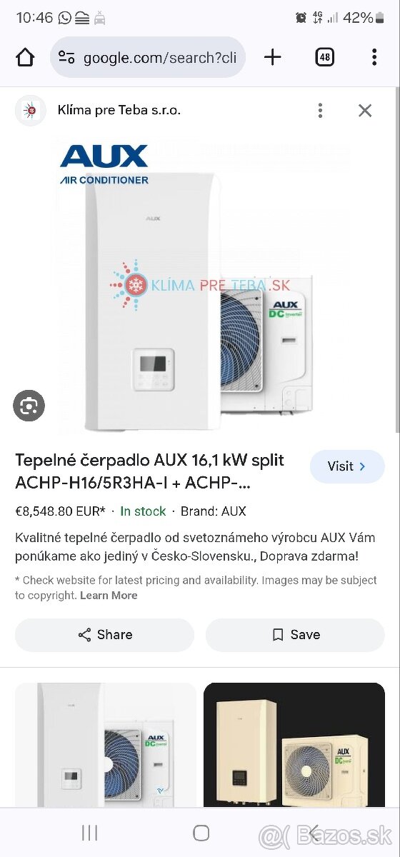 Tepelné čerpadlo 16kw