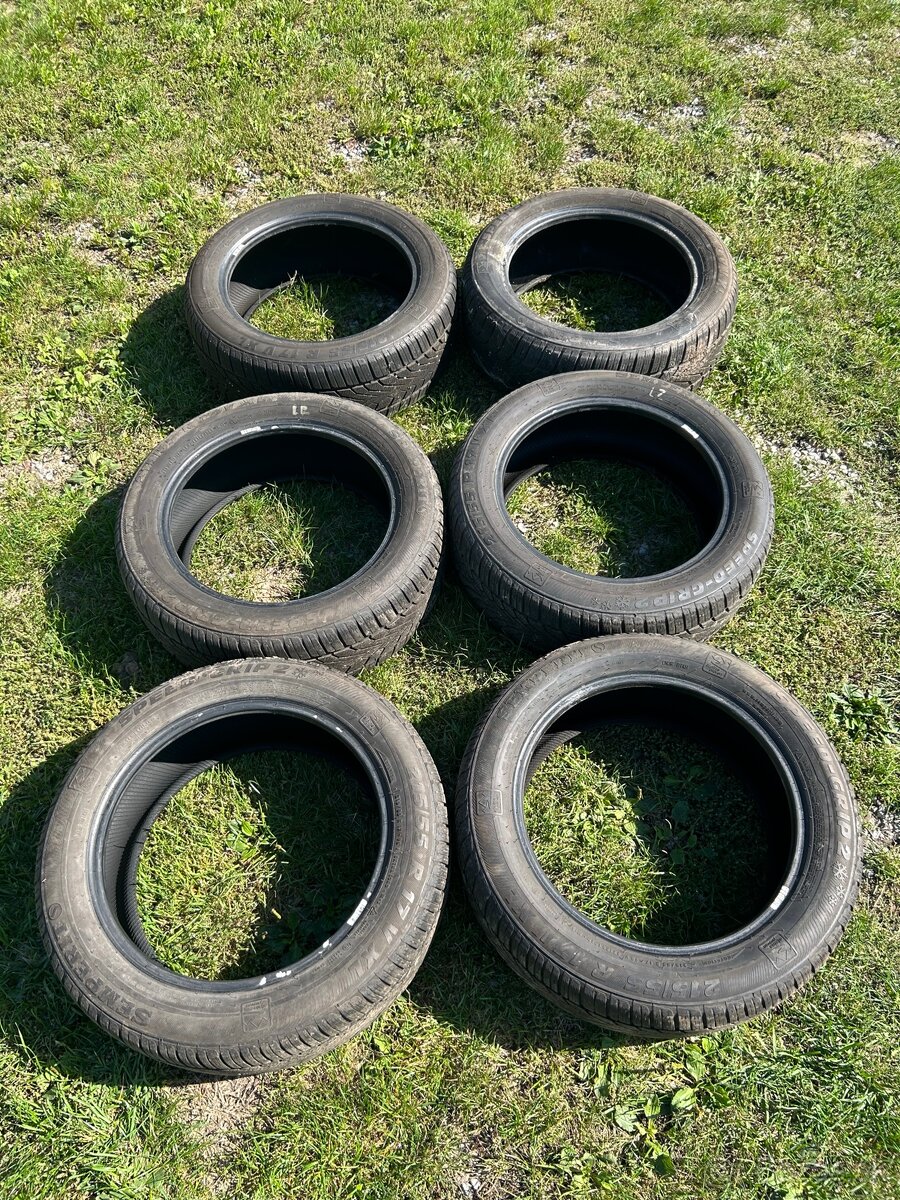 6x zimné pneumatiky 215/55 R17 V XL