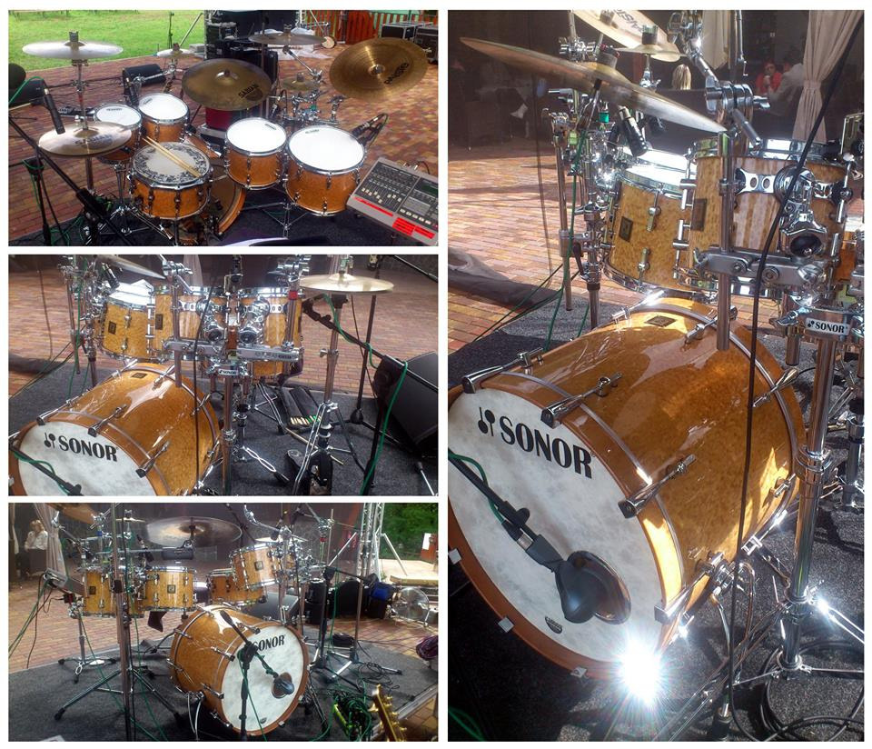 Sonor Delite Maple Shell set Finish: BirdseyeAmber