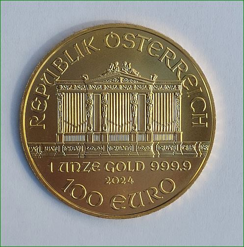 Zlatá minca (mince) r. 2024, Wiener Philharmoniker 1 oz