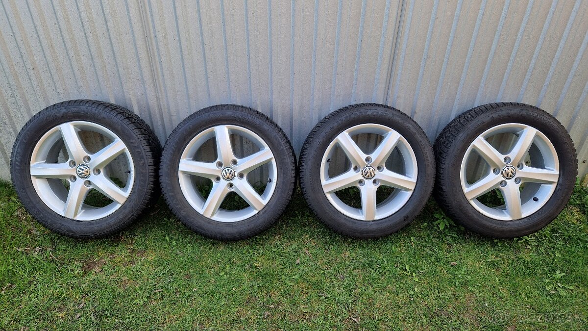 Zimná sada originál VW Golf 7, 5x112 R16 + pneu 205/55 R16