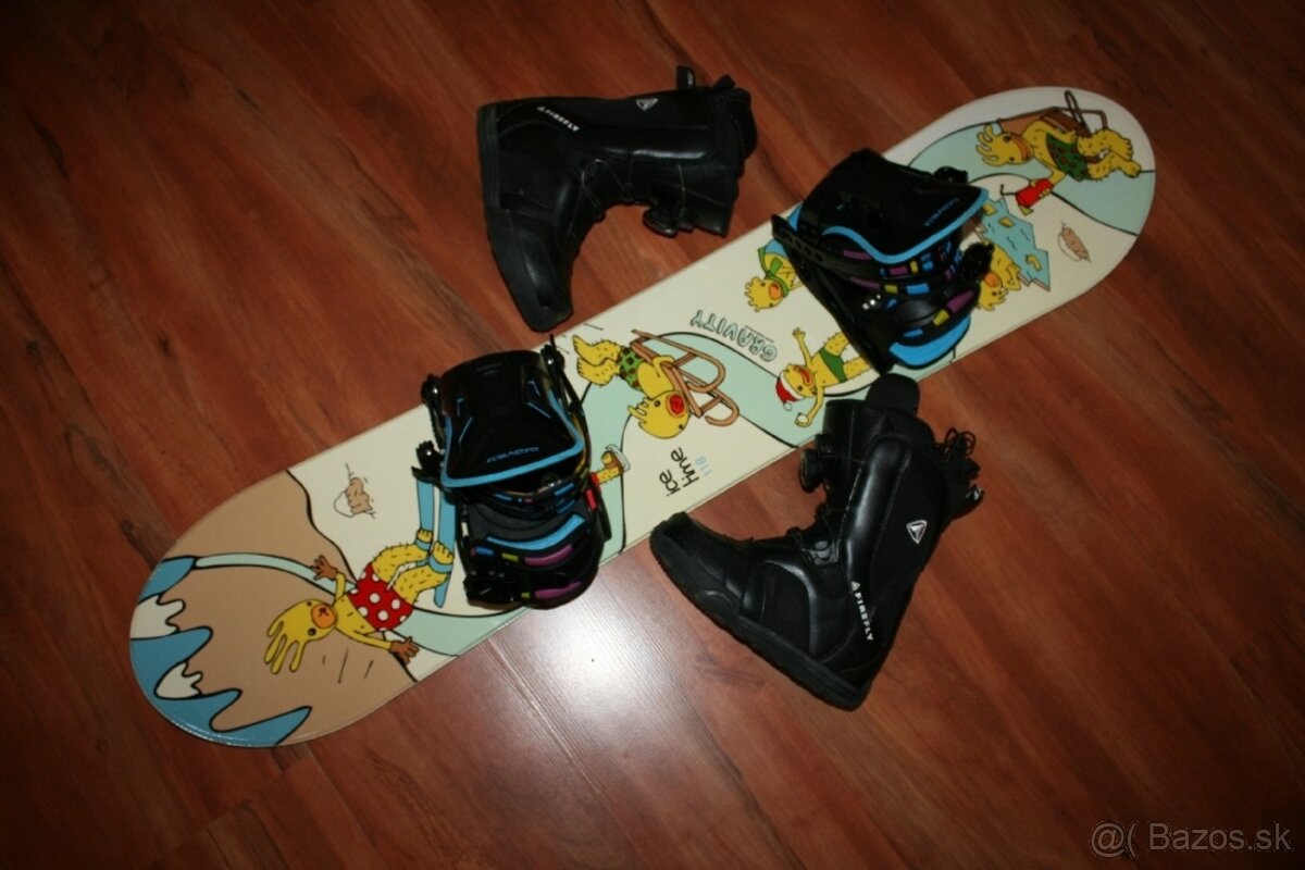 detský snowboard Gravity 118 cm , topanky Boa system