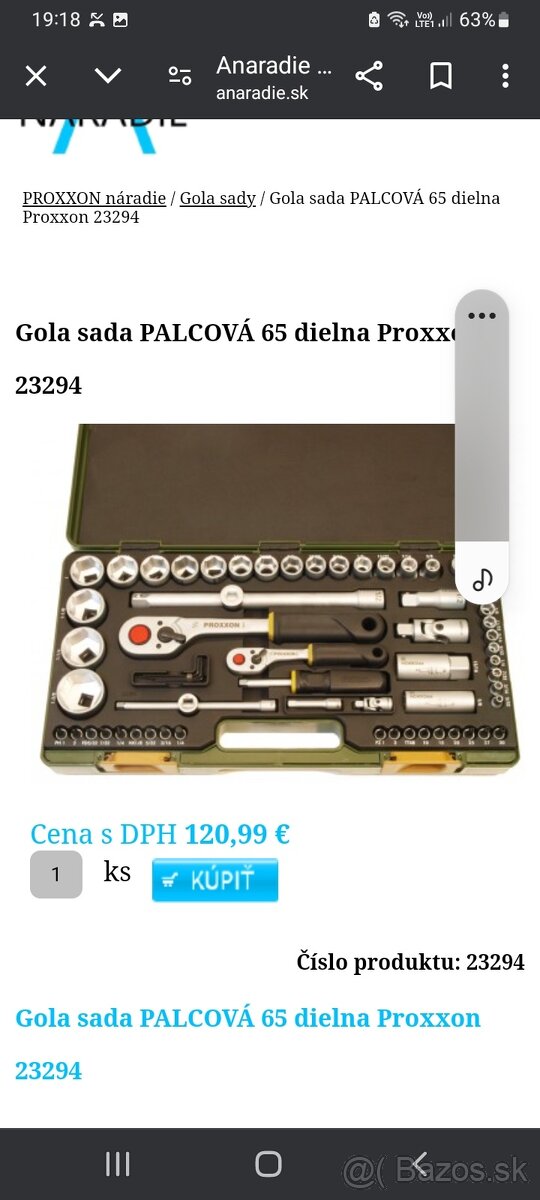 Proxxon gola sada 65 dielna