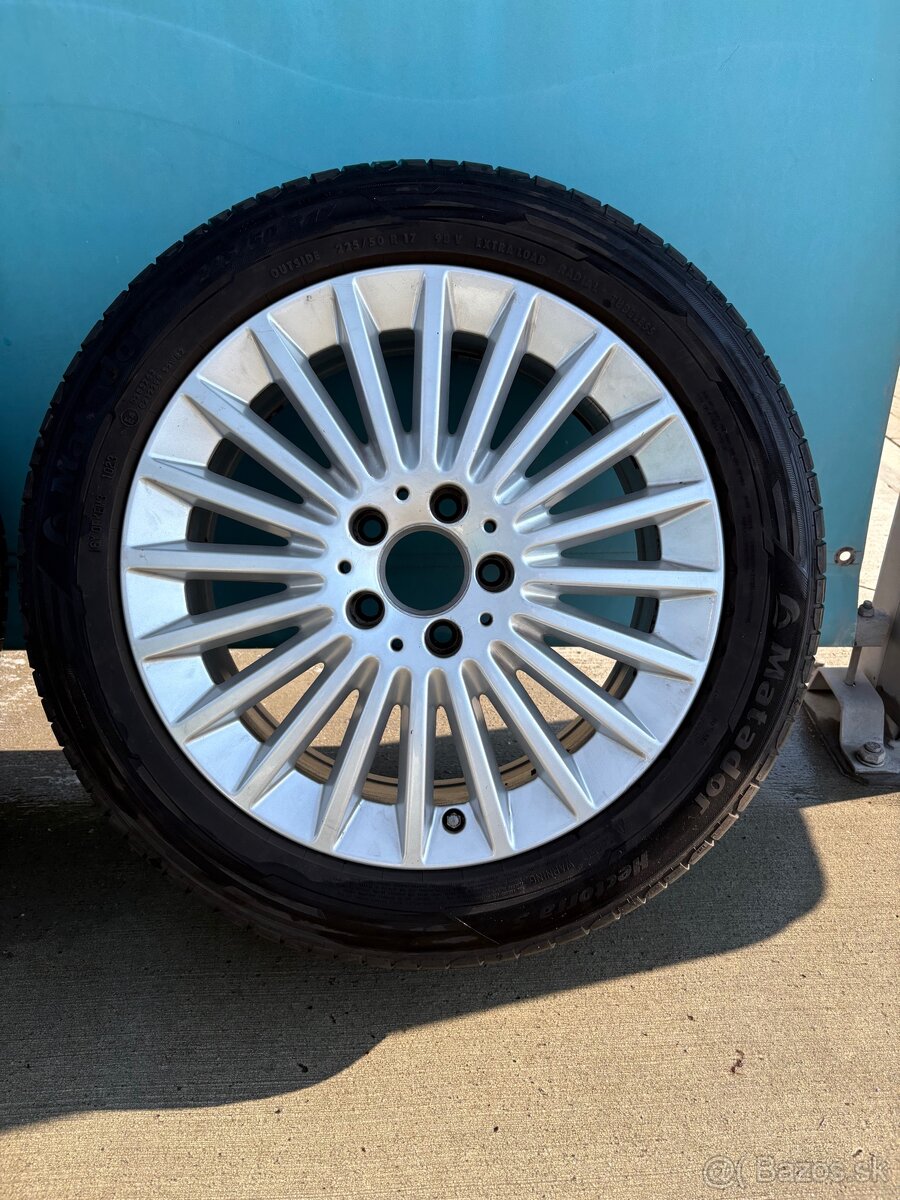 4x orig. Al disky Mercedes 5x112 r17 + letné pneu