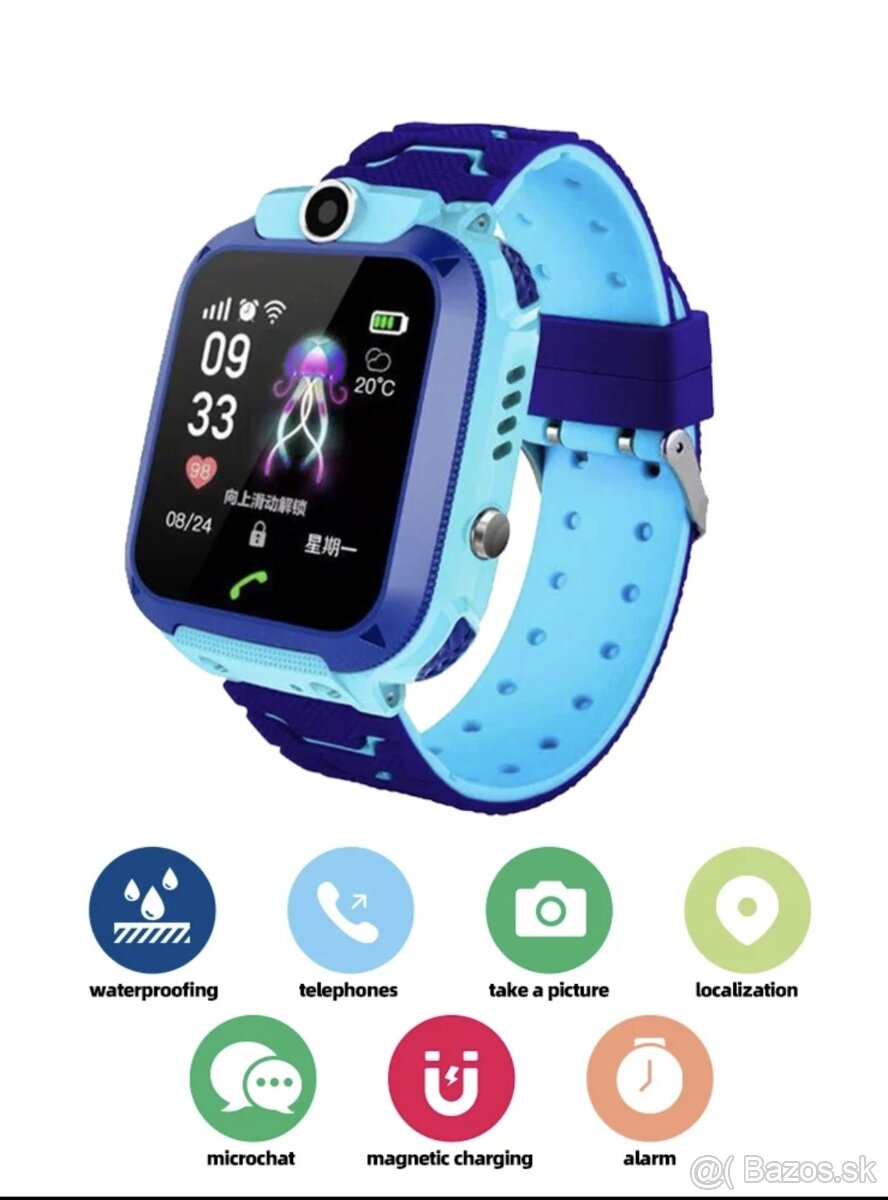 Detské sledovacie smart hodinky Kids GPS SOS Watch Phone