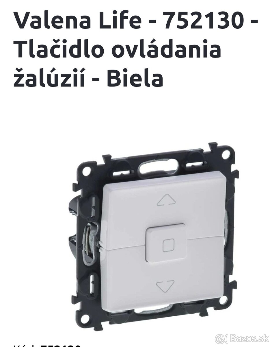 Valena life žaluziový spínač