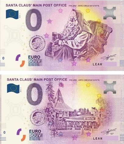 0 euro bankovka Fínsko 2018-1,2018-2 ,Francúzsko 2018-2.