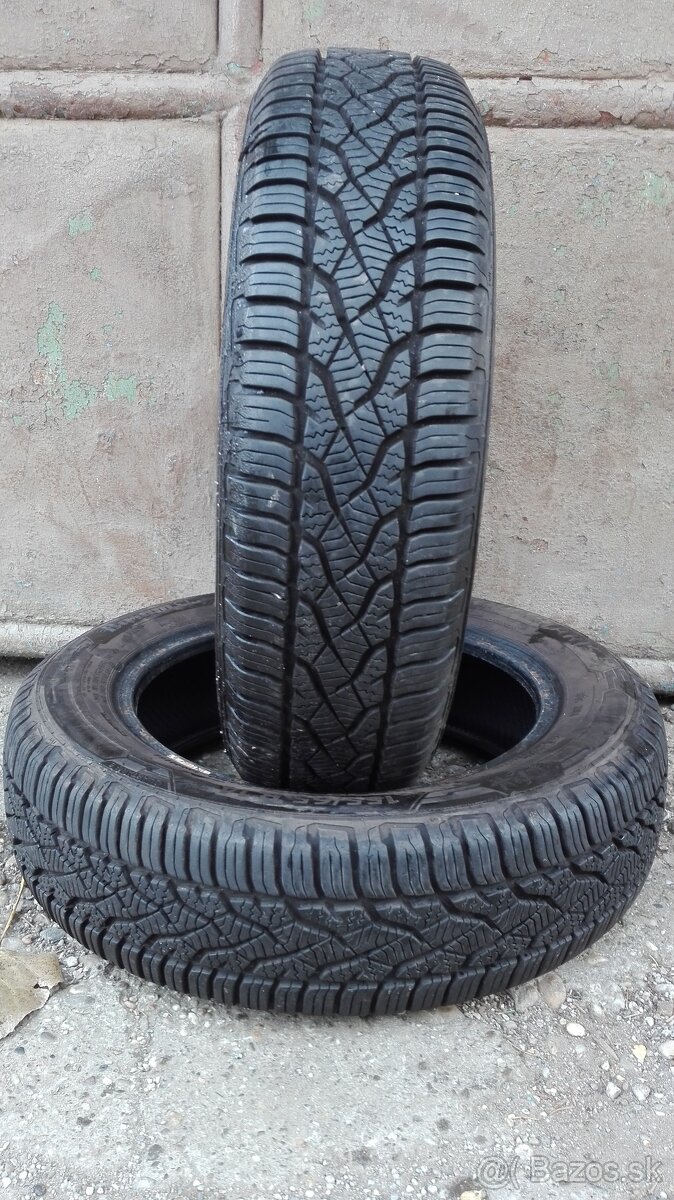 Predám 2-Celoročné pneumatiky Barum Qartaris 155/65 R14