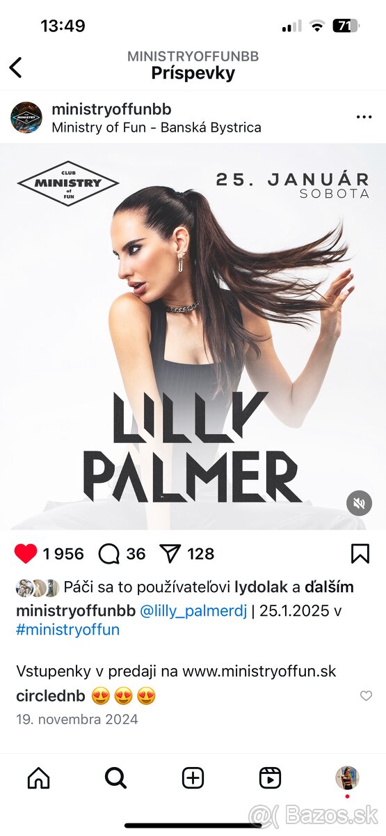 Basic vstupenky na Lilly Palmer v Ministry of fun