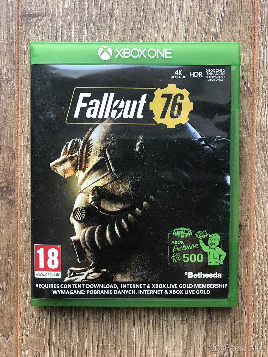 X Fallout 76 na Xbox ONE a Xbox Series X