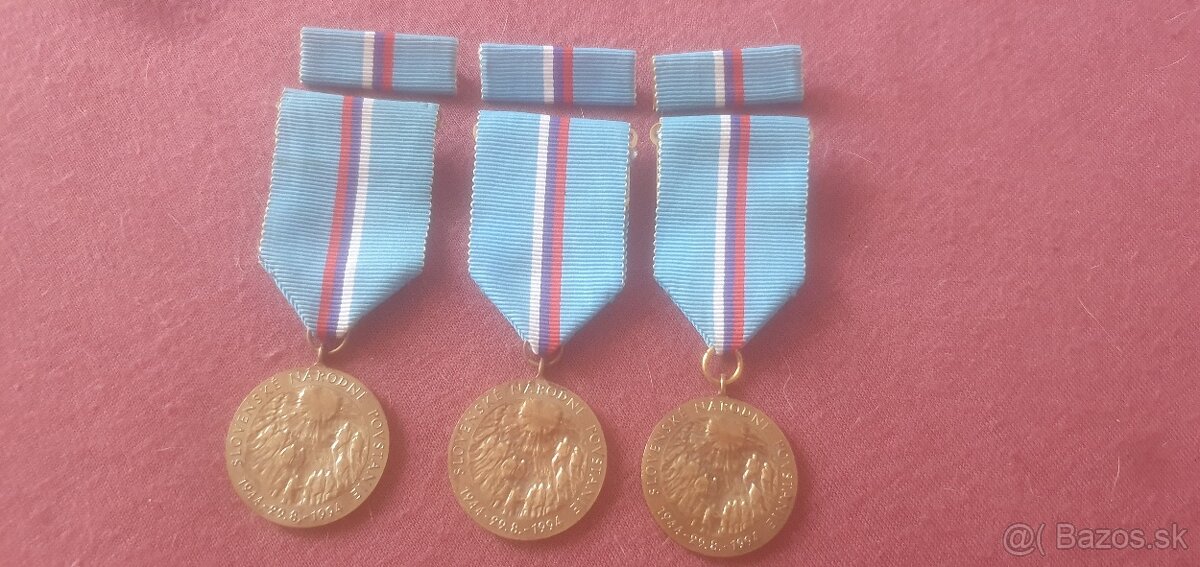 Medaile SNP 50 výročie.Odboj.Partizan.SZPB.