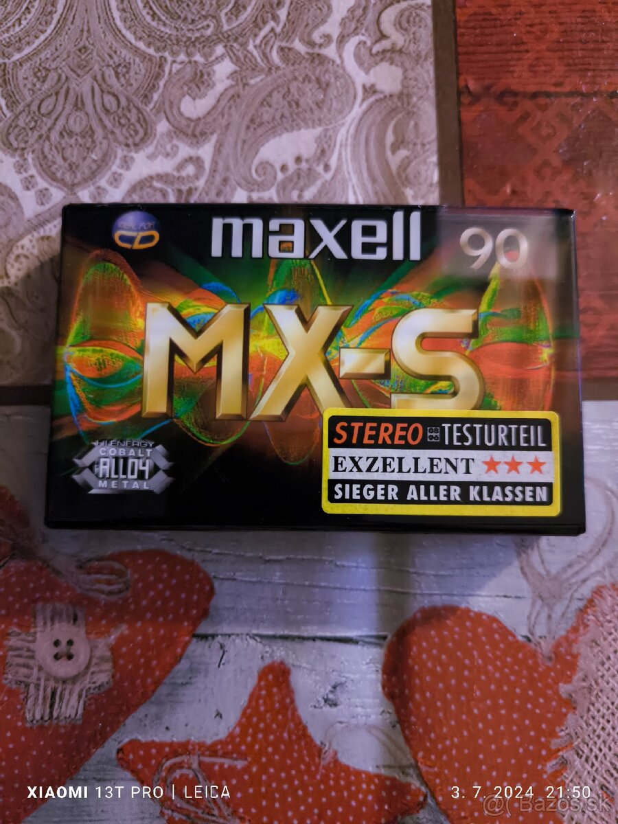 MC kazety čisté zabalené maxell mx s 90