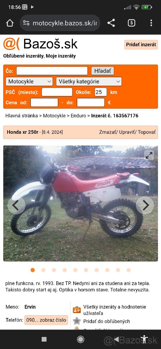 Honda xr 250