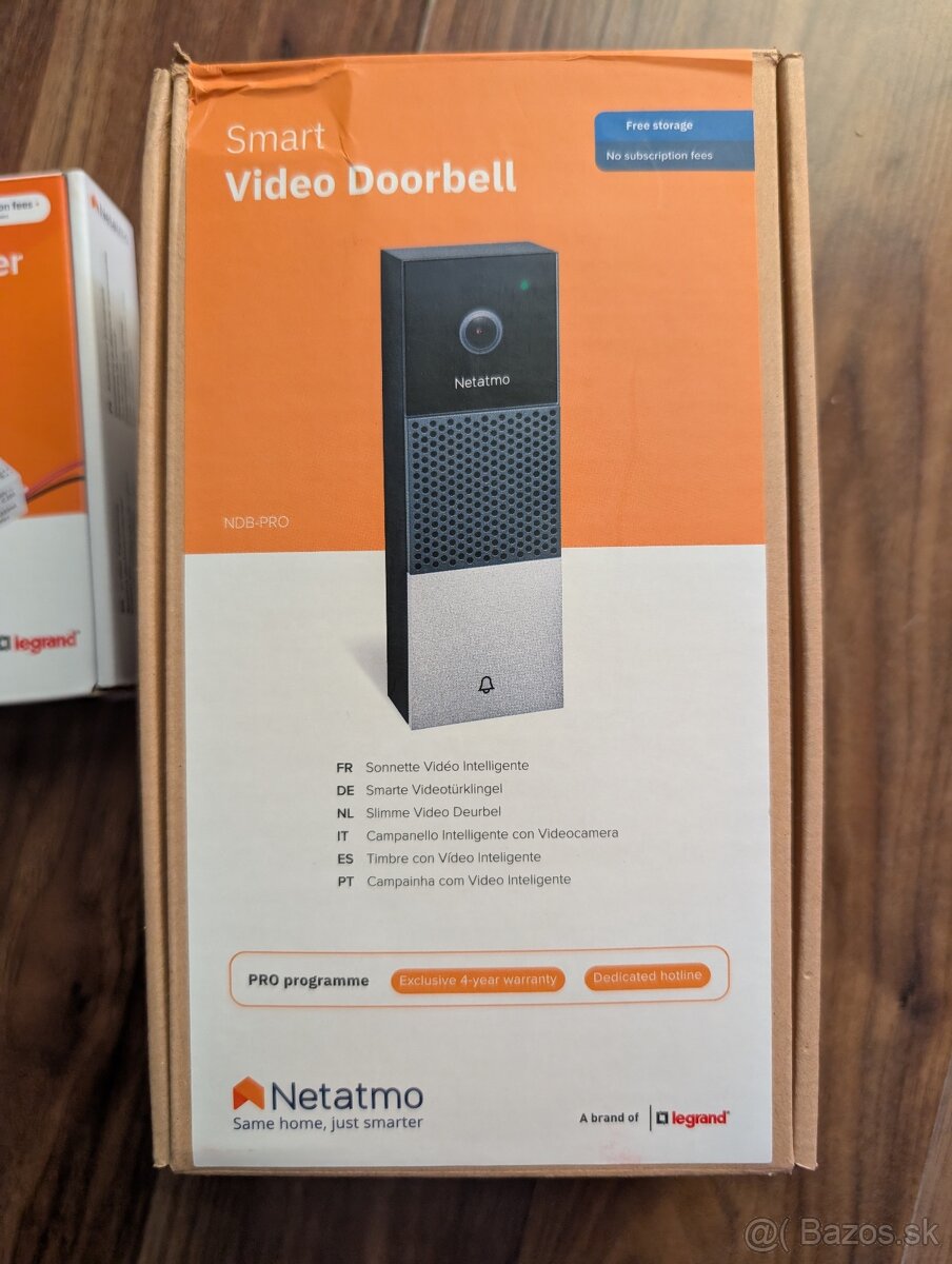 Smart zvoncek Netatmo Smart Video Doorbell aj s transformato