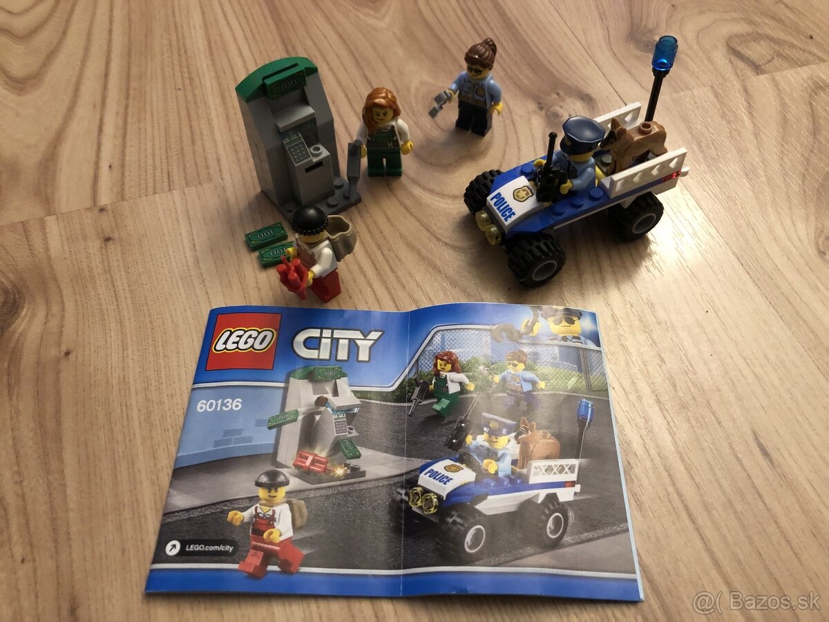 Lego CITY 60136 - Policajná naháňačka - bankomat