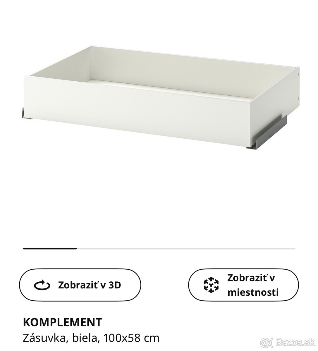 Komplement - šufliky a police do systému PAX (Ikea)