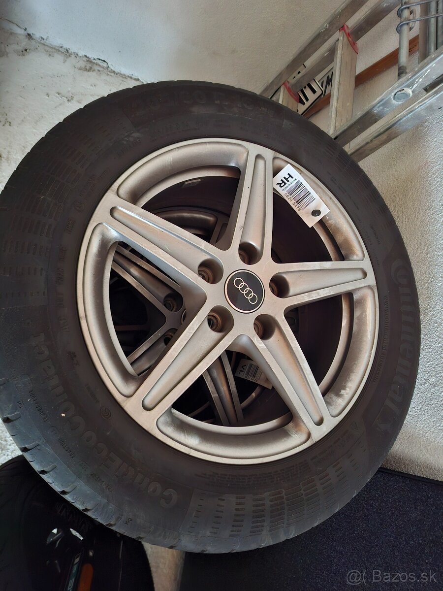 Alu disky Audi r16 5x112 pneu continental 205/60 r16