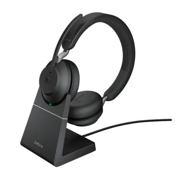 Jabra Evolve2 65 MS Stereo + USB-A Stand Black