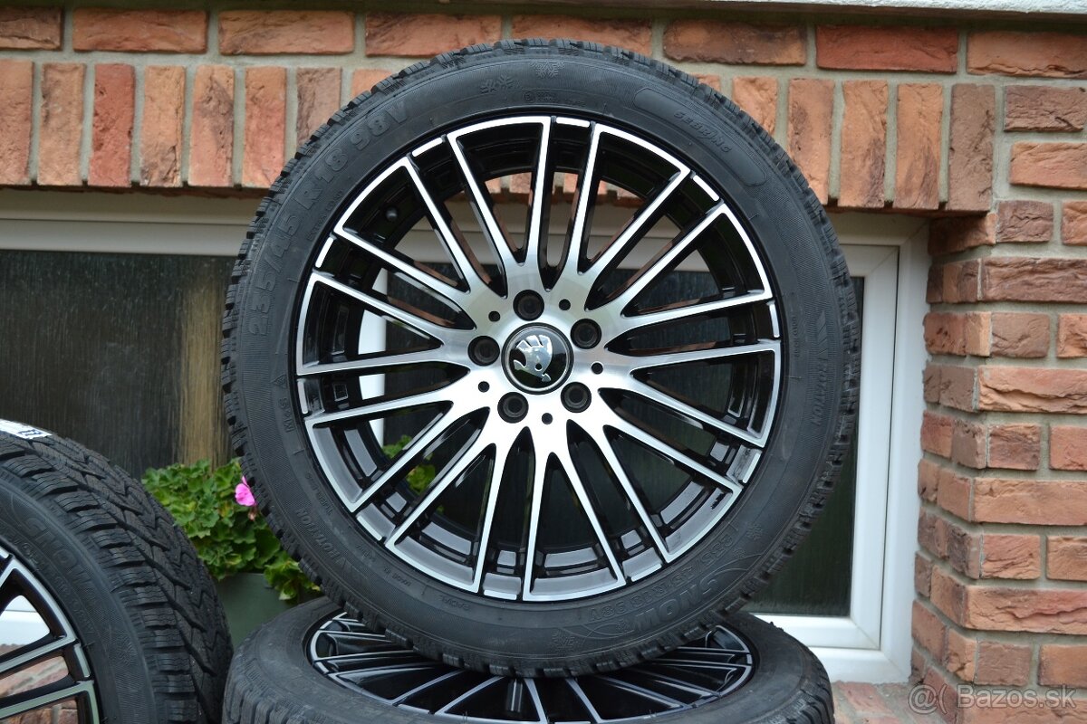 5x112 R18 Zimna sada na Skoda Superb 3 + 235/45 R18 Sebring