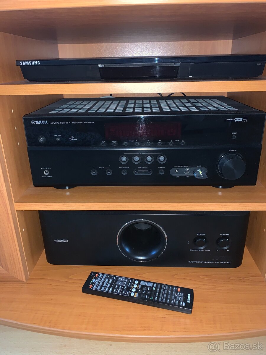 YAMAHA - Receiver, Subwoofer a stĺpové reproduktory